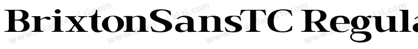 BrixtonSansTC Regular字体转换